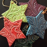 pinterest salt dough ornaments made with rubber stamp texture